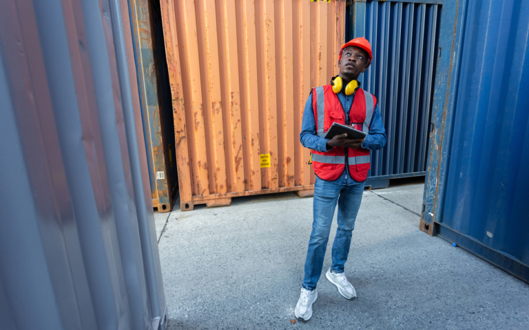Atlas TMS branded shipper portal on a laptop