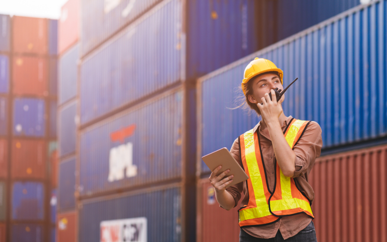 Shipper booking a shipment from a self-service portal