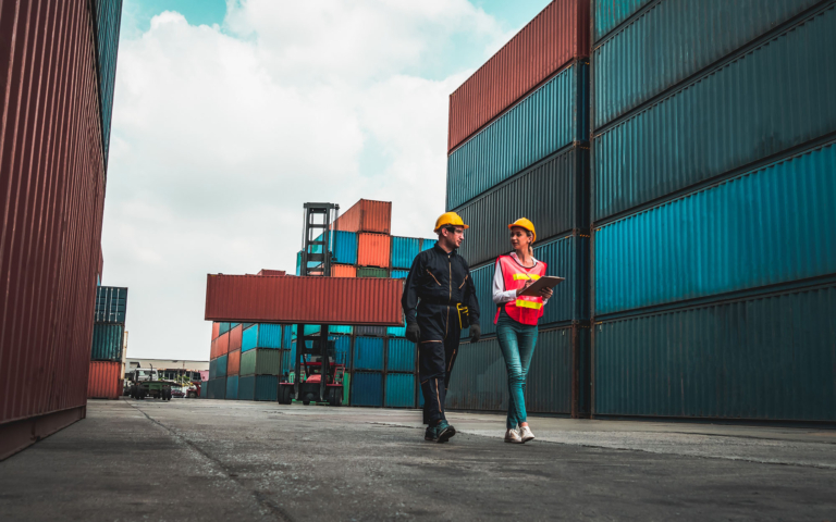 Logistics team managing domestic freight operations