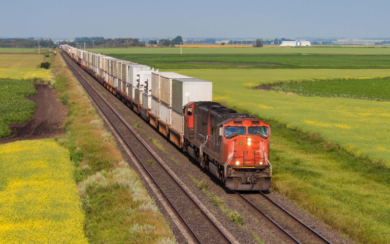 Domestic freight moving by rail