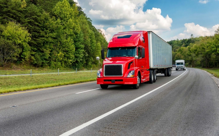 Transloading semi truck on the highway