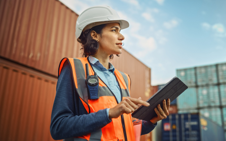 Logistics technology and supply chain software dashboard