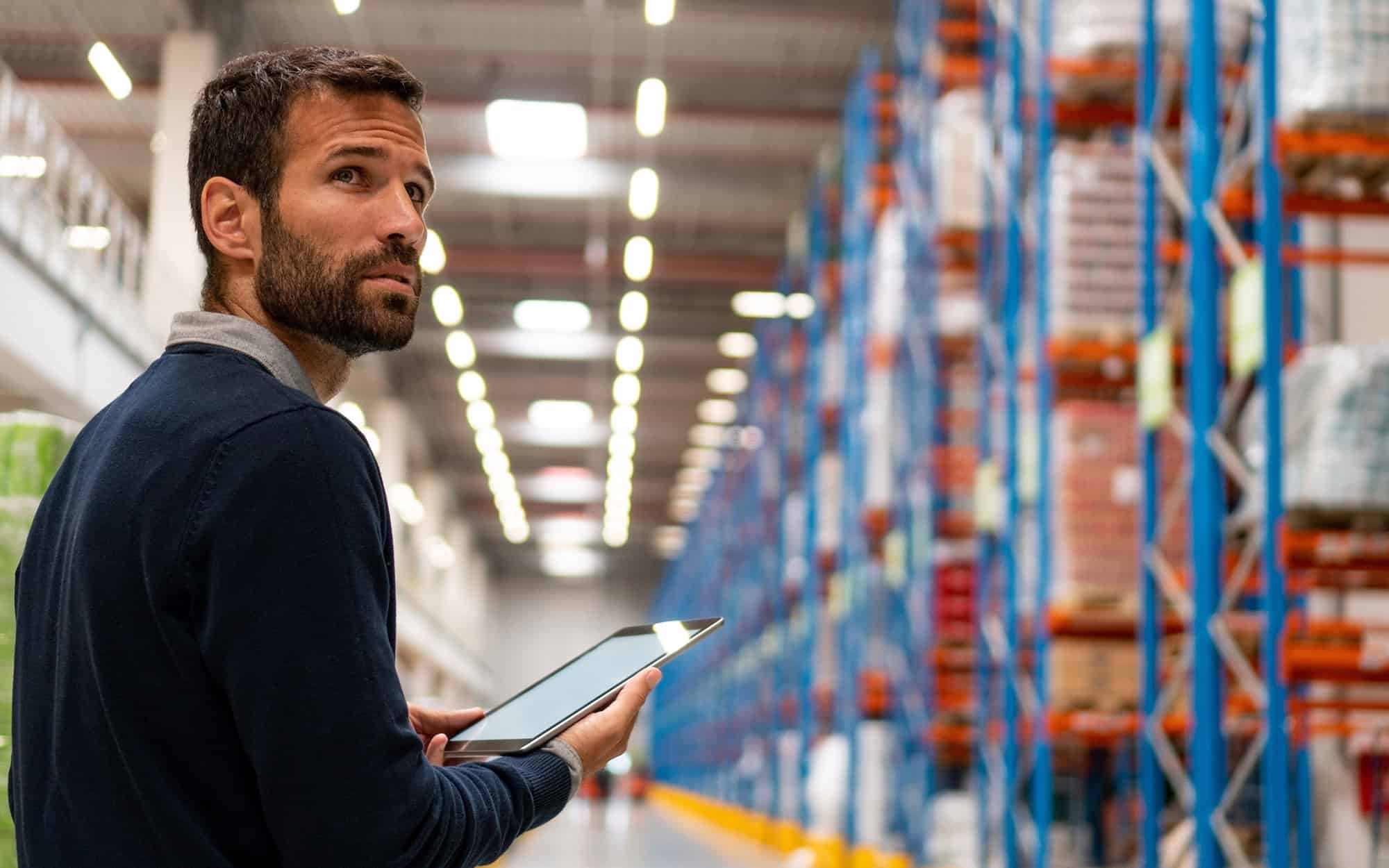 Planner tracking purchase orders on a tablet