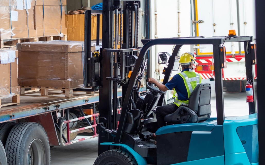 loading boxes on truck