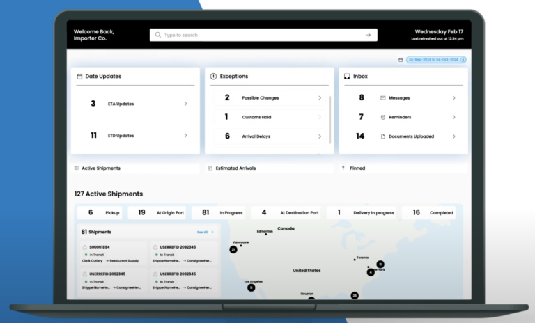Control tower software feature dashboard
