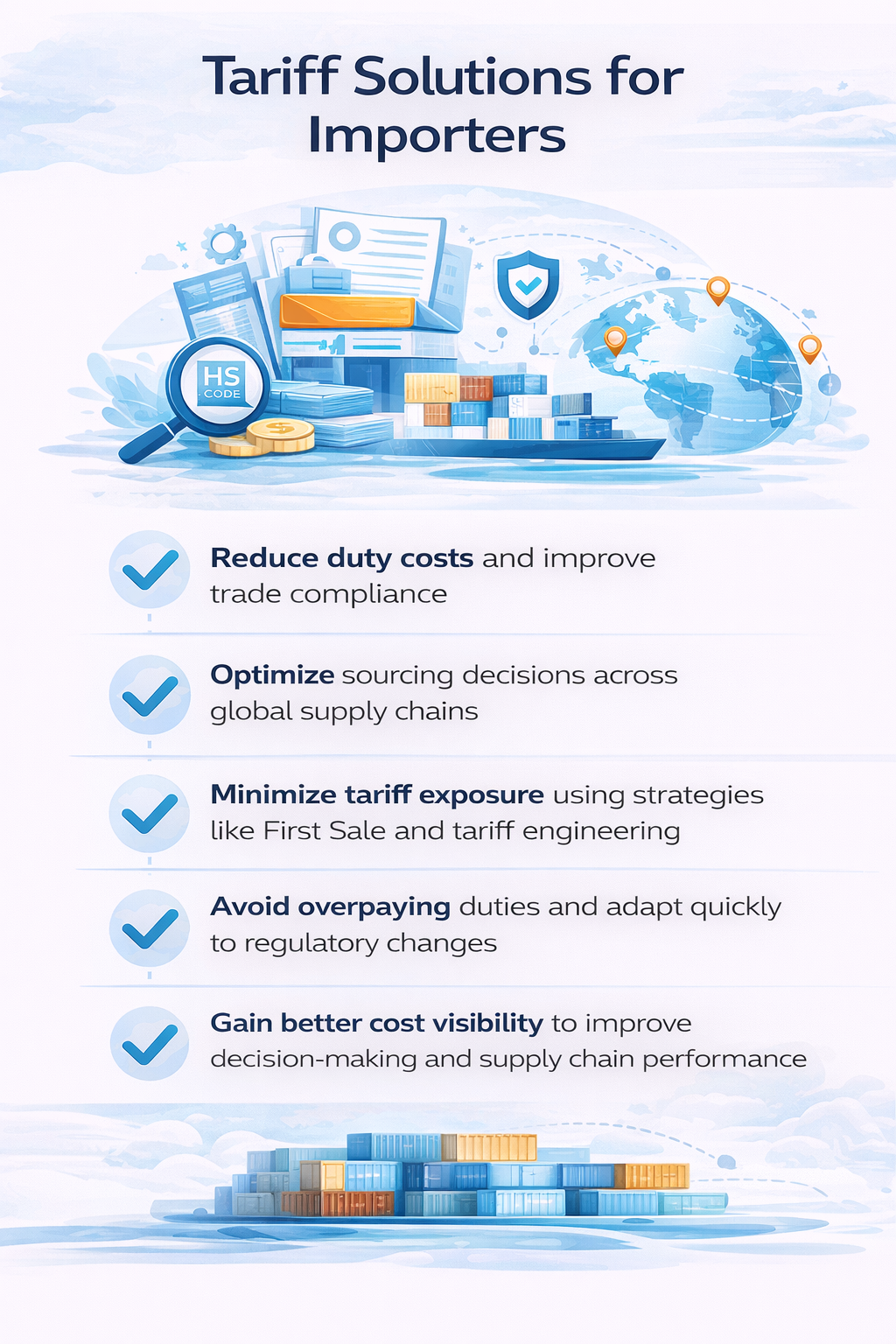Tariff solutions for importers