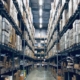 Freight consolidation warehouse with organized cargo ready for shipment